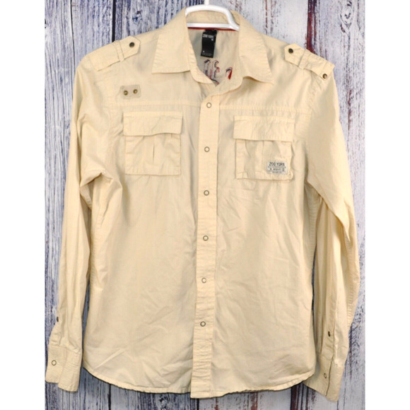 RARE Vintage Zoo York Button Down Long Sleeve Shirt Embroidered Men's M - Picture 2 of 7
